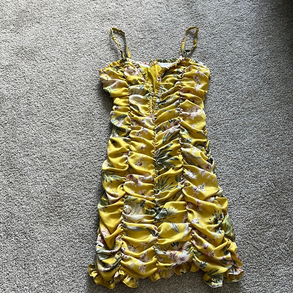 Tropical print boutique dress